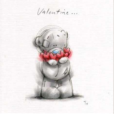 Tatty Holding Hearts Valentines Me to You Bear Card £1.95